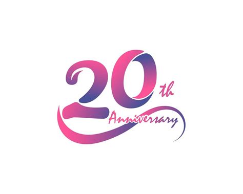 20 years anniversary logotype. 20th Anniversary template design for ...