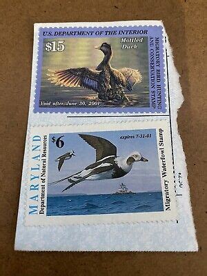 2001 MD DNR FEDERAL MIGRATORY BIRD HUNTING AND CONSERVATION STAMP EBay