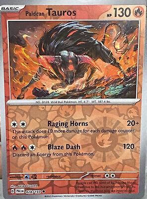 Paldean Tauros Reverse Holo 28 Prices Pokemon Paldea Evolved