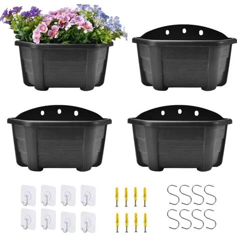 Lot De Pots De Fleurs Muraux En Plastique De Style R Tro Cm