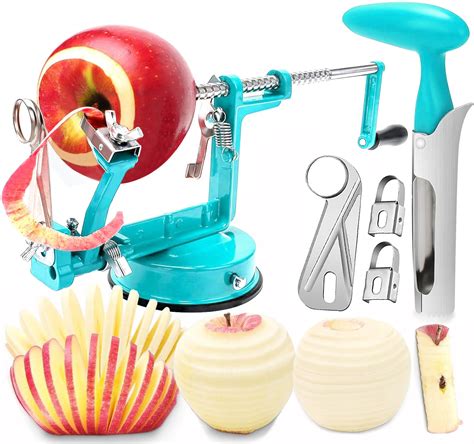 Amazon Com Apple Peeler Corer 5 In 1 Apple Peeler Slicer Corer With