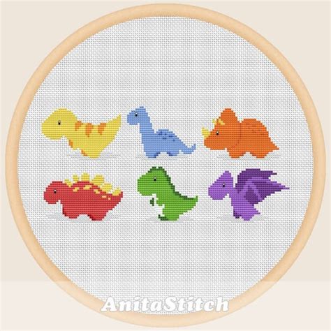 Dinosaur Cross Stitch Pattern Cross Stitch Patterns