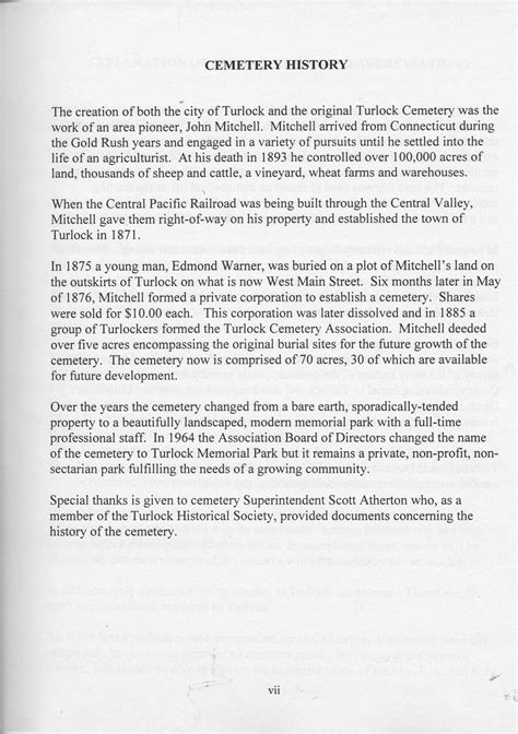 Information on Services and Grounds at Turlock Memorial Park 15