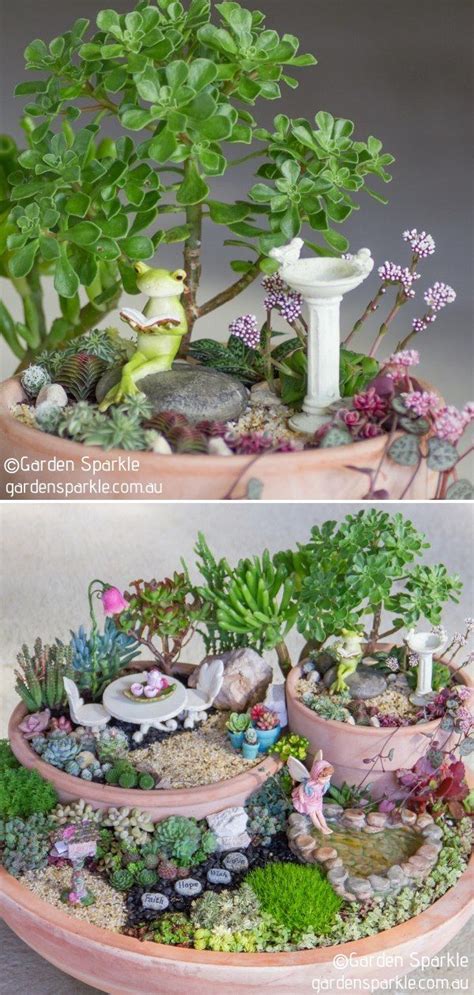 How To Diy Succulent Fairy Garden Tutorial Fairy Garden Pots Fairy