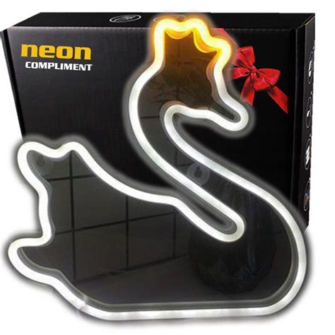 Neon led usb na ścianę znak łabędź napis neonowy D5C1 70244