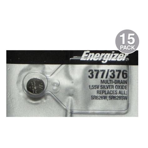 Energizer 377 376 SR626SW Watch Batteries 15 Pack EBay