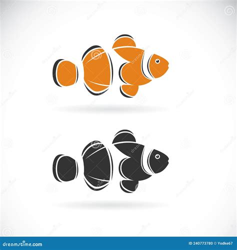 Vector Of Clownfish Design On White Background Easy Editable Layered