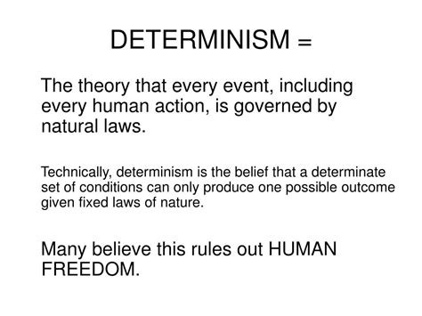 Ppt Determinism Vs Free Will Powerpoint Presentation Free Download