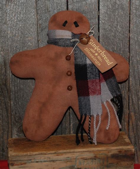 Primitive Pattern Epattern Folk Art Primitive Gingerbread Man Etsy