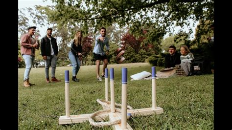 Giant Quoits Ring Toss Game Timber Fun Games Youtube