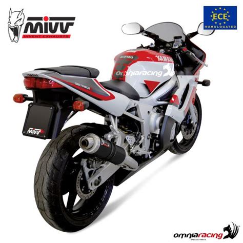 Mivv Exhaust Slip On Gp Approved Black Steel Yamaha Yzf R