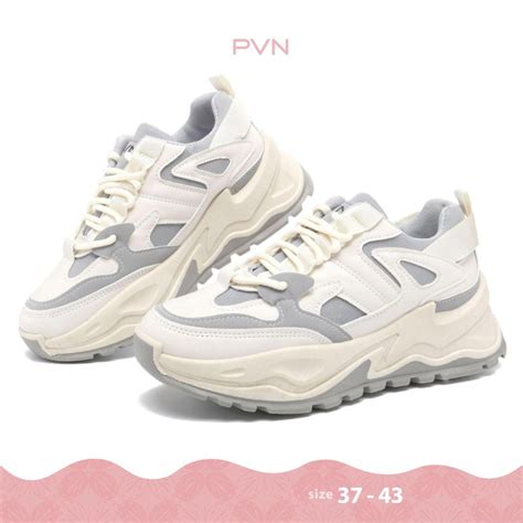 Jual Pvn Jin Sepatu Sneakers Wanita Sport Shoes Grey Shopee Indonesia