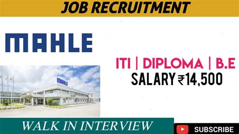 Mahle Engine Components India Pvt Ltd Job Vacancy Chennai Jobs