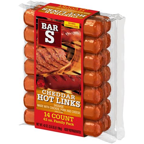 Bar S Cheddar Hot Links Sausage Oz Shipt