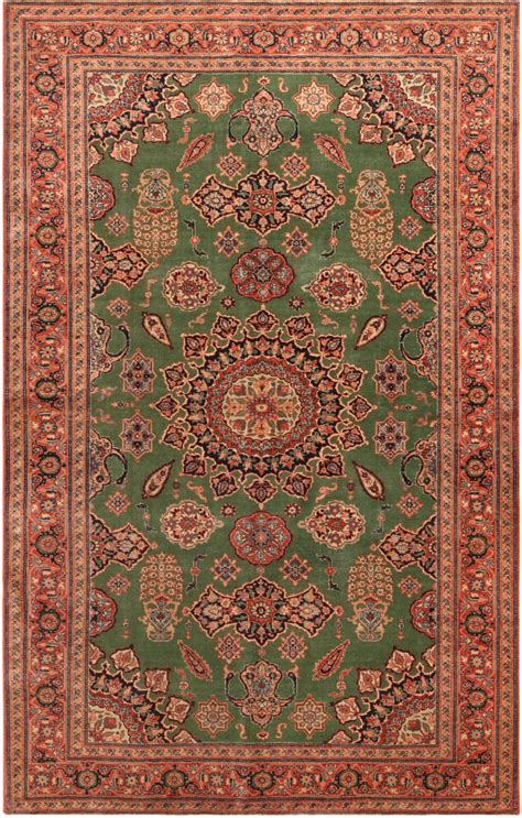 amazing green antique persian tabriz rug  nazmiyal rugs