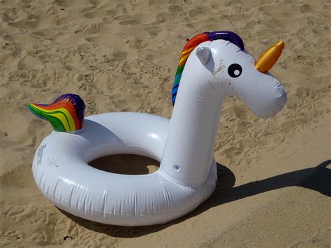 Unicorn Beach Swimming Ring Free Stock Photo - Public Domain Pictures