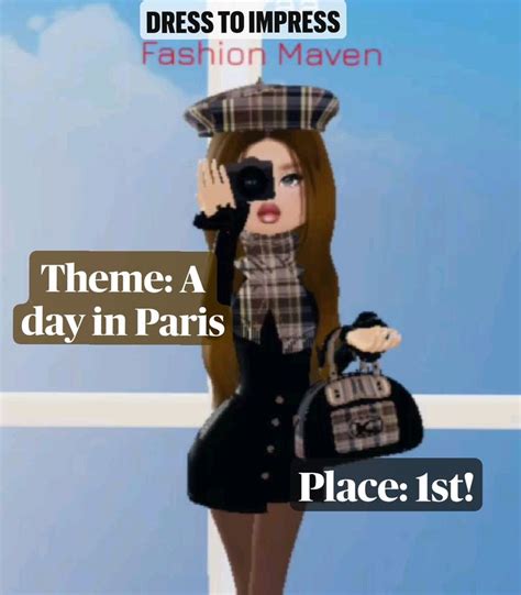 Dress To Impress Theme A Day In Paris Place 1st In 2024 A Day In