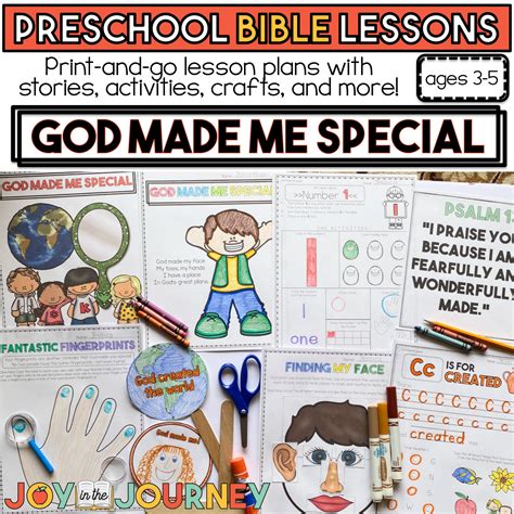 God Made Me Special Preschool Bible Lesson