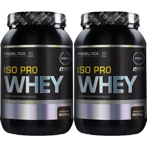 Kit 2X Iso Pro Whey 900g Chocolate Probiotica OtimaNutri