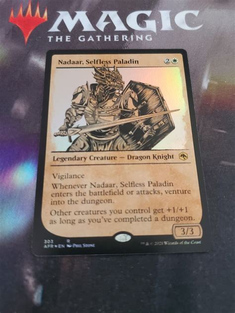 Mtg Nadaar Selfless Paladin Foil Showcase Adventures In Forgotten