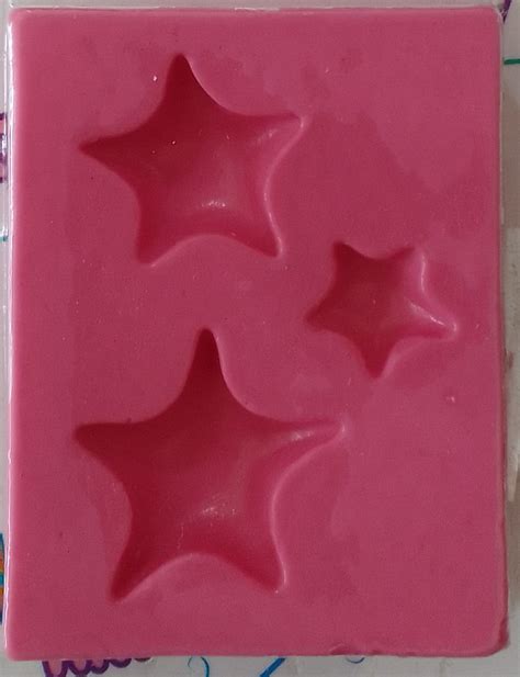 Molde De Silicone P Biscuit Estrelinhas Casa Da Madeira