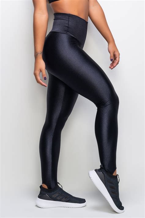 Calça Legging De Pezinho Preta Motion Com Cintura Alta