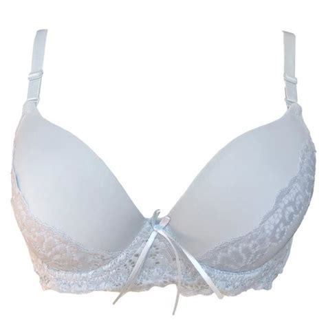 Soutien gorge 120B coqué push up en dentelle vert pale lingerie femme Vert Cdiscount Prêt à Porter