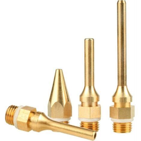Copper Glue Gun Nozzle Set Replaceable Copper Nozzles With 4 Thread Diameters For Hot Glue Gun