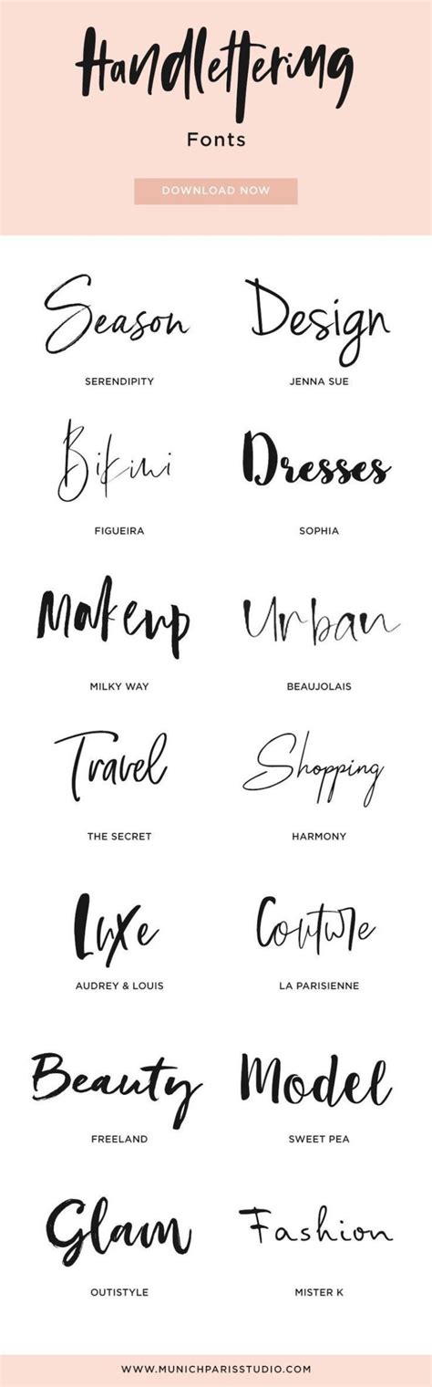 Business Infographic Typography Fonts Hand Drawn Handlettering