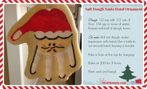 Make It Salt Dough Santa Hand Ornament