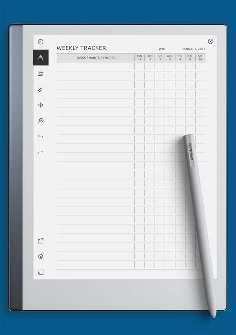 Download Printable Weekly Tracker PDF