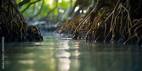 Mangrove swamps twisted roots murky waters unique ecosystem teeming ...