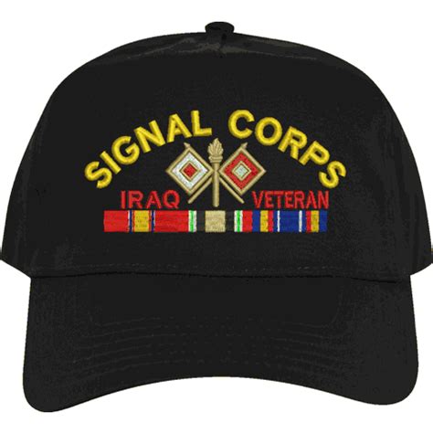 Us Army Signal Corps Iraq Veteran Embroidered Cap Us Army Branch Iraq