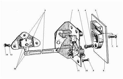 Замок двери УРАЛ-4320-31 (Чертеж № 8: список деталей, стоимость запчастей)