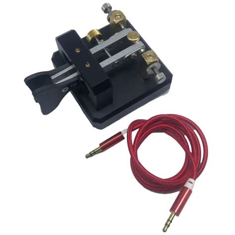 Morse Code Telegraph Key Set With Magnetic Damping And Sterling Silver