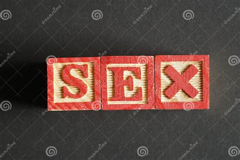 Wooden Cubes Creating The Word Sex Stock Image Image Of Sign