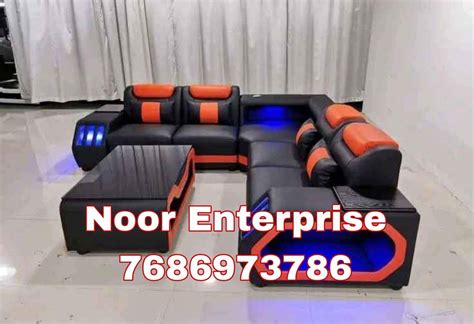 Seater Wooden Corner L Shape Sofa Set With Lounger At Rs Set