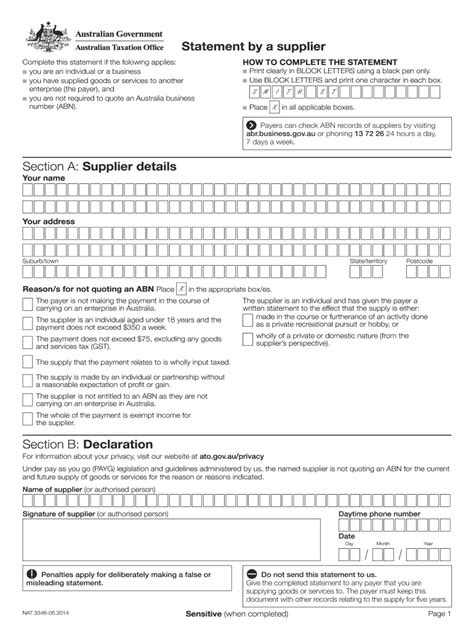 Statement By A Supplier Form Fill Out And Sign Printable PDF Template