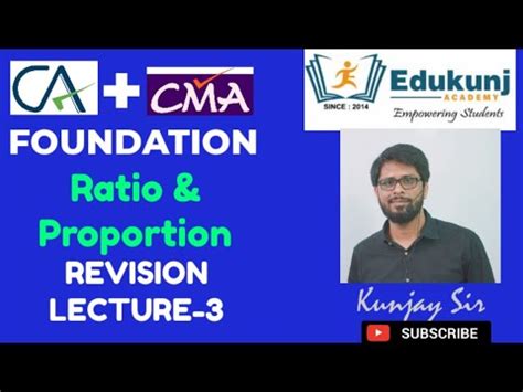 Ratio Proportion Revision Session Ca Foundation Cma Foundation