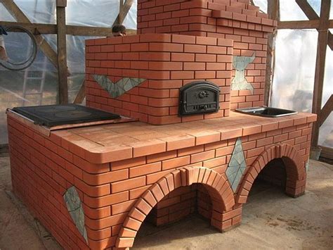 Печь барбекю с камином + фото: садовые шашлычницы для улицы, закрытой ...