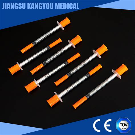 Part Disposable Sterile Insulin Syringe With Fixed Needle G G