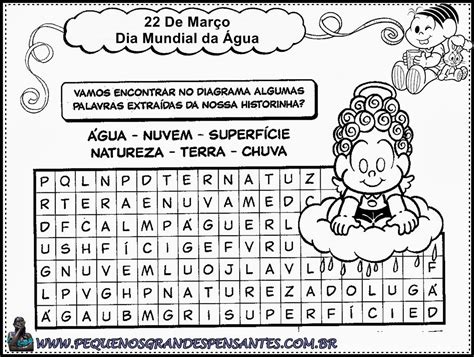Caça Palavras Agua - Caça Palavras Dia Da Agua - NAZAEDU