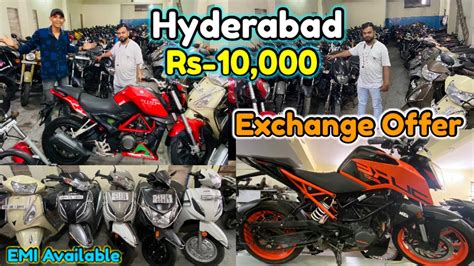 Starting😱10000 Second🏍hand Bikes Market In Hyderabad🔥finance Emi And