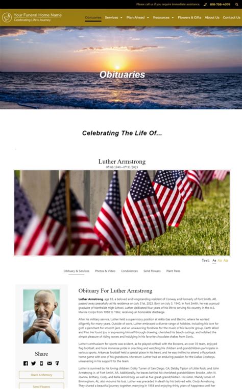 Black And Gold Funeral Home Template - Live Demo Sites