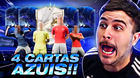 TIREI 4 AZUIS MENÇÕES DO TOTY E FIZ O SBC DE ICON NO PACK OPENING