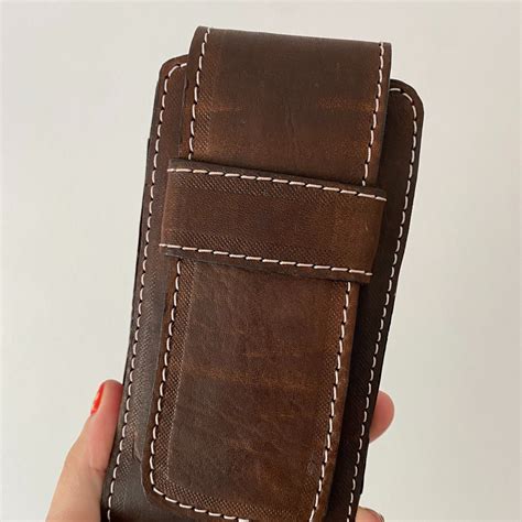 Handmade Leather Cell Phone Holster By Marancu Natural Leather