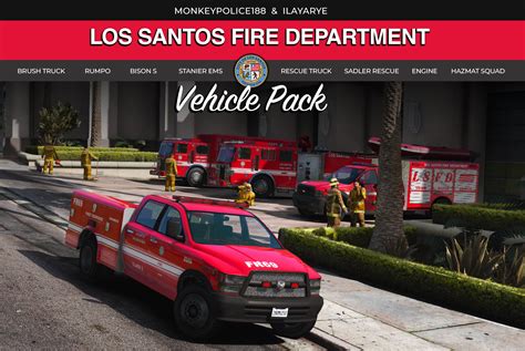 Los Santos Fire Department Vehicle Pack LSFD And LSIAFD Add On