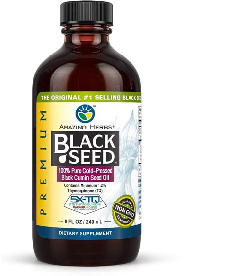 Amazing Herbs Black Seed 100 Pure Cold Pressed Black Cumin Seed Oil 240 Ml Buy Online At Best