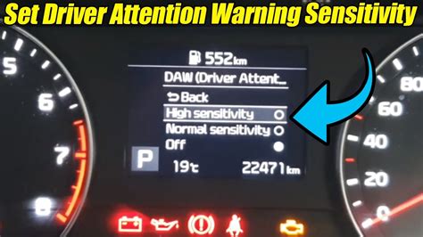 Kia Cerato How To Set Driver Attention Warning Sensitivity Youtube