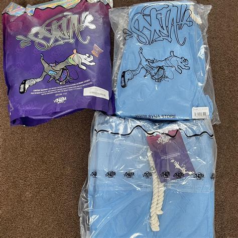 Syna World Tracksuit Blue Baby Blue Colour Depop